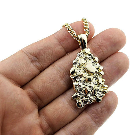 Nugget Shape Pendant Necklace 14K Gold Plated 30" Inch Cuban Link Hip Hop Chain - Simply Just Deals LLCNugget Shape Pendant Necklace 14K Gold Plated 30" Inch Cuban Link Hip Hop Chainb0df909c-1ecb-450b-8aa1-e035c6c79bfbNugget Shape Pendant Necklace 14K Gold Plated 30" Inch Cuban Link Hip Hop Chain