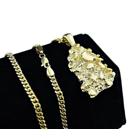Nugget Shape Pendant Necklace 14K Gold Plated 30" Inch Cuban Link Hip Hop Chain - Simply Just Deals LLCNugget Shape Pendant Necklace 14K Gold Plated 30" Inch Cuban Link Hip Hop Chainb0df909c-1ecb-450b-8aa1-e035c6c79bfbNugget Shape Pendant Necklace 14K Gold Plated 30" Inch Cuban Link Hip Hop Chain