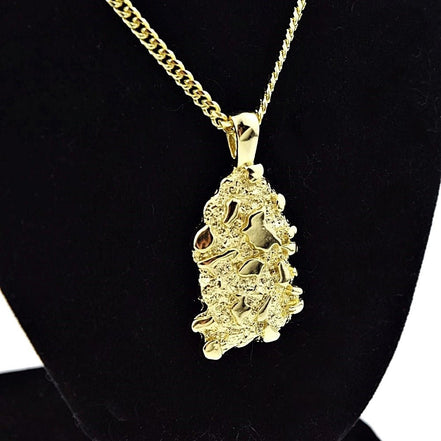 Nugget Shape Pendant Necklace 14K Gold Plated 30" Inch Cuban Link Hip Hop Chain - Simply Just Deals LLCNugget Shape Pendant Necklace 14K Gold Plated 30" Inch Cuban Link Hip Hop Chainb0df909c-1ecb-450b-8aa1-e035c6c79bfbNugget Shape Pendant Necklace 14K Gold Plated 30" Inch Cuban Link Hip Hop Chain