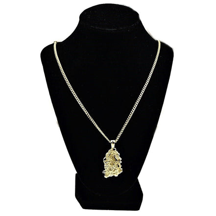Nugget Shape Pendant Necklace 14K Gold Plated 30" Inch Cuban Link Hip Hop Chain - Simply Just Deals LLCNugget Shape Pendant Necklace 14K Gold Plated 30" Inch Cuban Link Hip Hop Chainb0df909c-1ecb-450b-8aa1-e035c6c79bfbNugget Shape Pendant Necklace 14K Gold Plated 30" Inch Cuban Link Hip Hop Chain