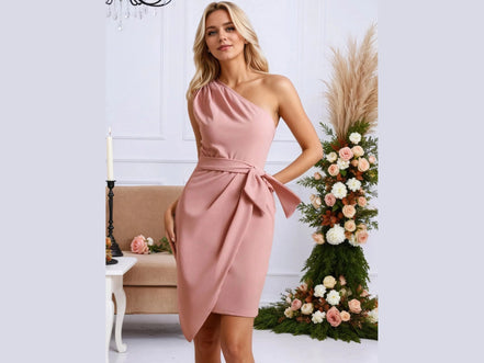 One - Shoulder Wrap Dress with Bow Detail - Simply Just Deals LLCOne - Shoulder Wrap Dress with Bow Detail100100628741345PinkS6af37f7f2bb34a4dbe798ff65217ef10 - Max - Origin