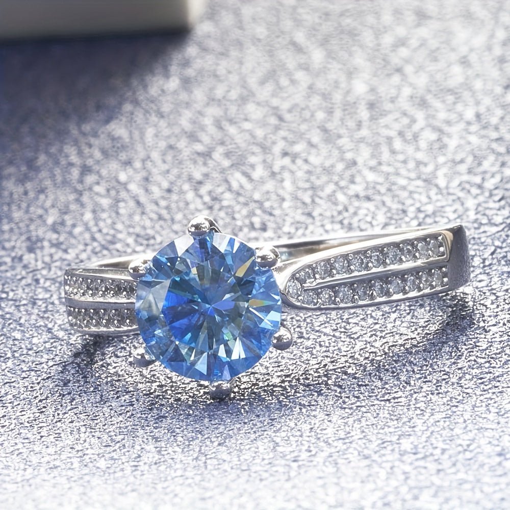 Original Tancise 925 Pure Silvery Ring with Moissanite Diamond and Certificate, Exquisite Jewelry for Women's Engagement Ring - Simply Just Deals LLCOriginal Tancise 925 Pure Silvery Ring with Moissanite Diamond and Certificate, Exquisite Jewelry for Women's Engagement Ring20065;20516Blue5Original Tancise 925 Pure Silvery Ring with Moissanite Diamond and Certificate, Exquisite Jewelry for Women's Engagement Ring