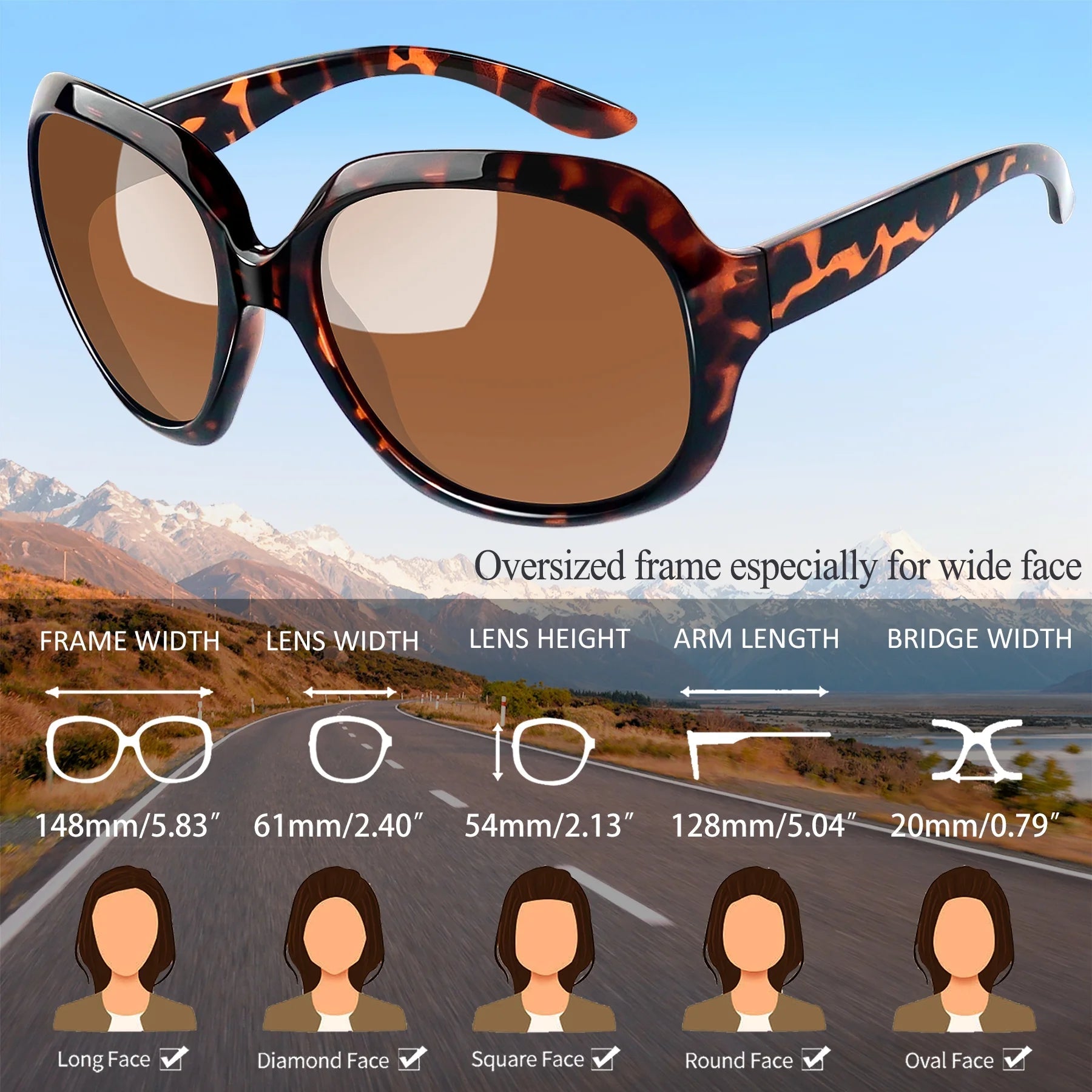 Oversized Polarized Women Sunglasses, Ladies Vintage Big Frame Sun Glasses Shades (Leopard Brown) - Simply Just Deals LLCOversized Polarized Women Sunglasses, Ladies Vintage Big Frame Sun Glasses Shades (Leopard Brown)3c55dac4-e71d-4544-9acd-a5bbc03ee896B02 - Leopard BrownOversized Polarized Women Sunglasses, Ladies Vintage Big Frame Sun Glasses Shades (Leopard Brown)