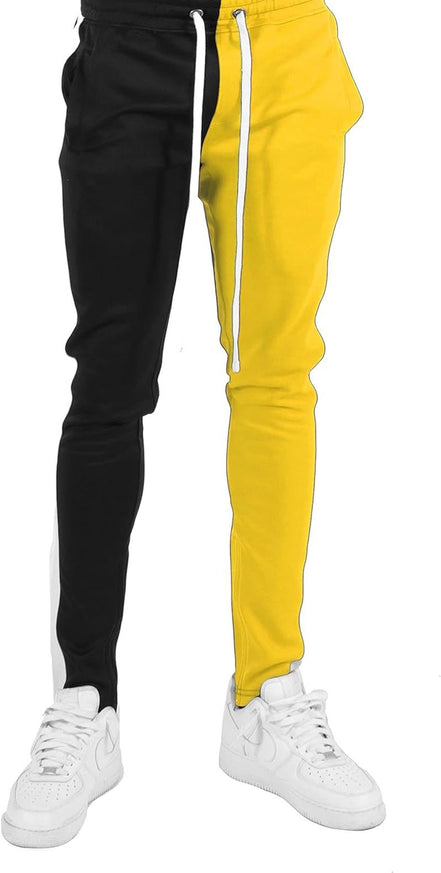  - P41110 Mens Hip Hop Premium Slim Fit Track Pants - Athletic Jogger Half Color Block Bottom with Side Taping - Black/Gold - Small - Simply Just Deals LLC - P41110 Mens Hip Hop Premium Slim Fit Track Pants - Athletic Jogger Half Color Block Bottom with Side Taping - Black/Gold - Small4e0c6a16-453a-4769-ae58-224881ffa41e - P41110 Mens Hip Hop Premium Slim Fit Track Pants - Athletic Jogger Half Color Block Bottom with Side Taping - Black/Gold - Small