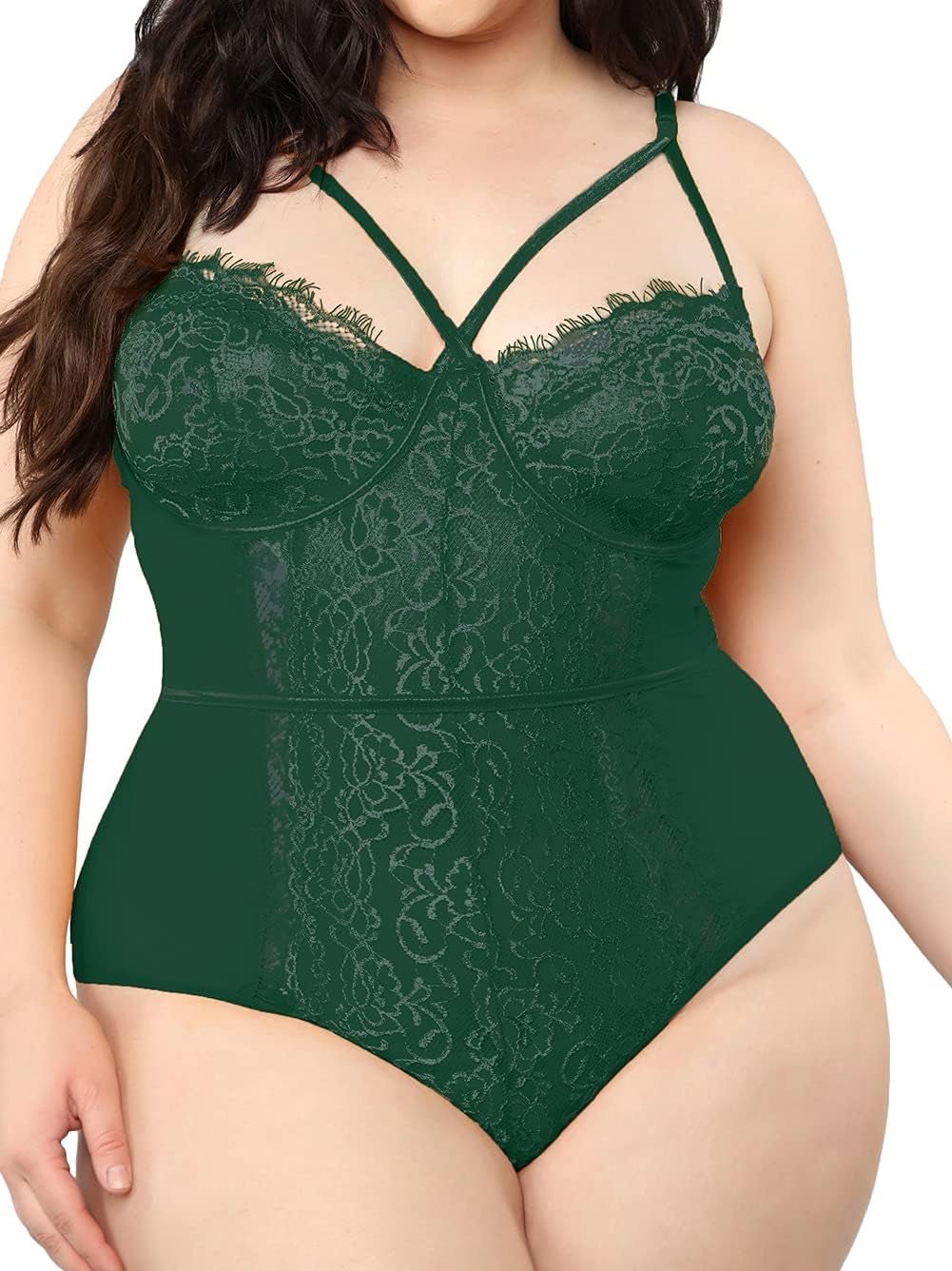 plus Size Eyelash Lace Bodysuit, Snap Crotch Sexy Top Lingerie, Club Outfit - Simply Just Deals LLCplus Size Eyelash Lace Bodysuit, Snap Crotch Sexy Top Lingerie, Club Outfitc84bc841-4b9f-4b12-abcf-fe0f4ce28487Dark GreenXx - Largeplus Size Eyelash Lace Bodysuit, Snap Crotch Sexy Top Lingerie, Club Outfit