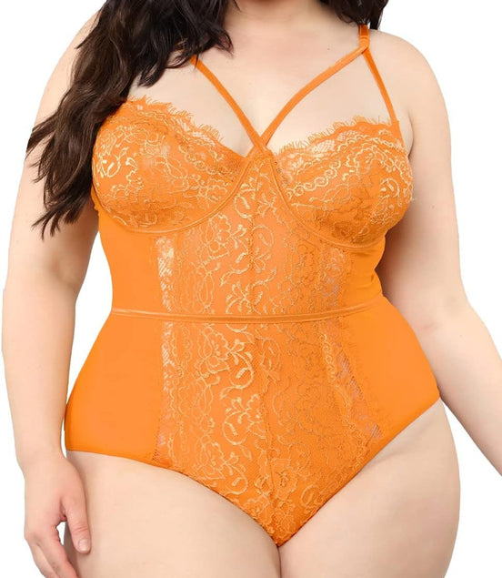 plus Size Eyelash Lace Bodysuit, Snap Crotch Sexy Top Lingerie, Club Outfit - Simply Just Deals LLCplus Size Eyelash Lace Bodysuit, Snap Crotch Sexy Top Lingerie, Club Outfitf6d84352-8d3a-4963-95af-148ee9e4dc5bOrange3X - Largeplus Size Eyelash Lace Bodysuit, Snap Crotch Sexy Top Lingerie, Club Outfit