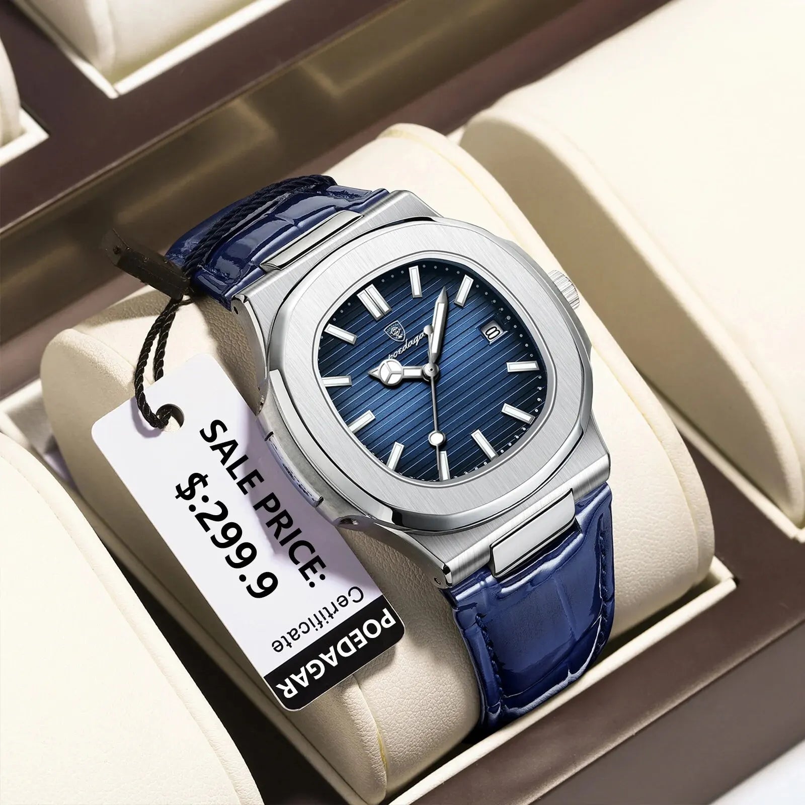 POEDAGAR Casual Square Men's Watch Waterproof Date Luminous Leather Man Quartz Watch High Quality Luxury Fashion Watches For Men - Simply Just Deals LLCPOEDAGAR Casual Square Men's Watch Waterproof Date Luminous Leather Man Quartz Watch High Quality Luxury Fashion Watches For Men14175613SilverGreenL613 Silver Green LPOEDAGAR Casual Square Men's Watch Waterproof Date Luminous Leather Man Quartz Watch High Quality Luxury Fashion Watches For Men