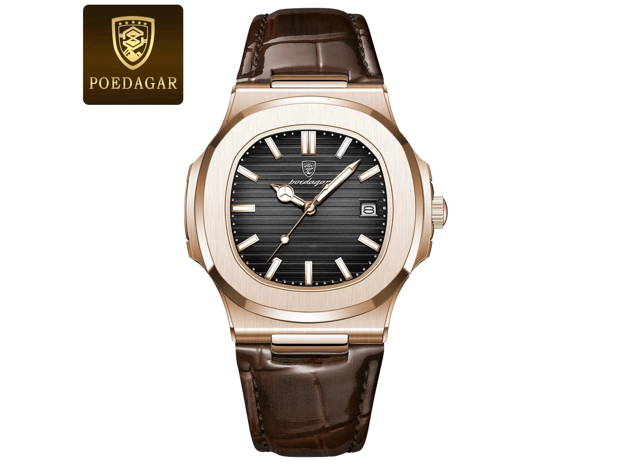 POEDAGAR Top Luxury Square Man Watch Date Waterproof Luminous Quartz Men Watches High Quality Fashion Sports Leather Men's Watch - Simply Just Deals LLCPOEDAGAR Top Luxury Square Man Watch Date Waterproof Luminous Quartz Men Watches High Quality Fashion Sports Leather Men's Watch14175613SilverGreenL613 Silver Green LPOEDAGAR Top Luxury Square Man Watch Date Waterproof Luminous Quartz Men Watches High Quality Fashion Sports Leather Men's Watch