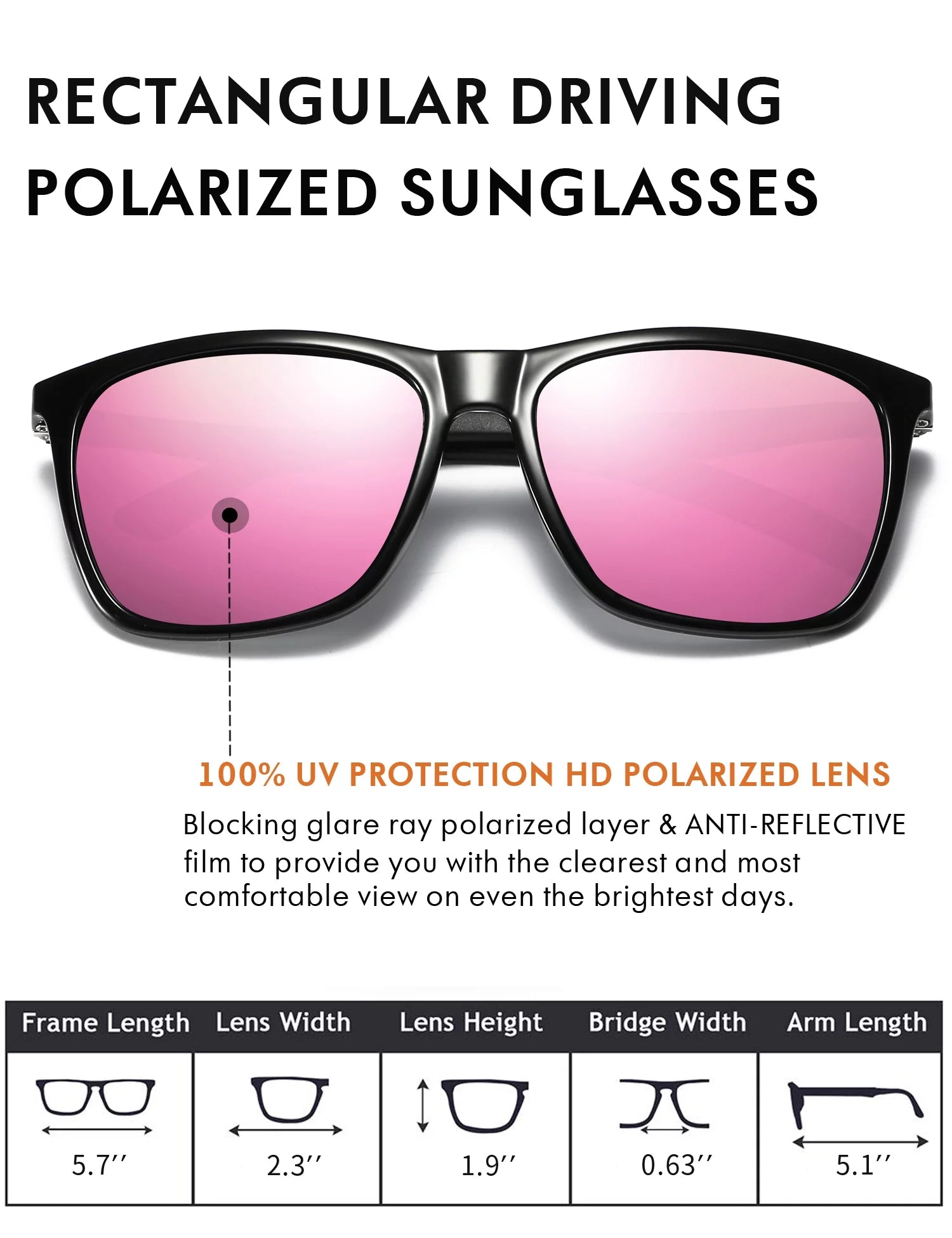 Polarized Sunglasses for Men Vintage Shades Trendy Womens Driving Eyewear with Case UV Protection ( Black Pink ) - Simply Just Deals LLCPolarized Sunglasses for Men Vintage Shades Trendy Womens Driving Eyewear with Case UV Protection ( Black Pink )2c689b77-3be5-48e4-a712-70b846267cd8Black Frame Pink LensPolarized Sunglasses for Men Vintage Shades Trendy Womens Driving Eyewear with Case UV Protection ( Black Pink )