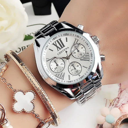 Relogio Feminino GENEVA Luxury Designers Brand Stainless Steel Silver Case Ladies Wrist Water Resistant Quartz Watches for Women - Simply Just Deals LLCRelogio Feminino GENEVA Luxury Designers Brand Stainless Steel Silver Case Ladies Wrist Water Resistant Quartz Watches for Women8b5f77c7-55e4-4708-9599-2ab60d1fa4a5Silver Rose GoldRelogio Feminino GENEVA Luxury Designers Brand Stainless Steel Silver Case Ladies Wrist Water Resistant Quartz Watches for Women