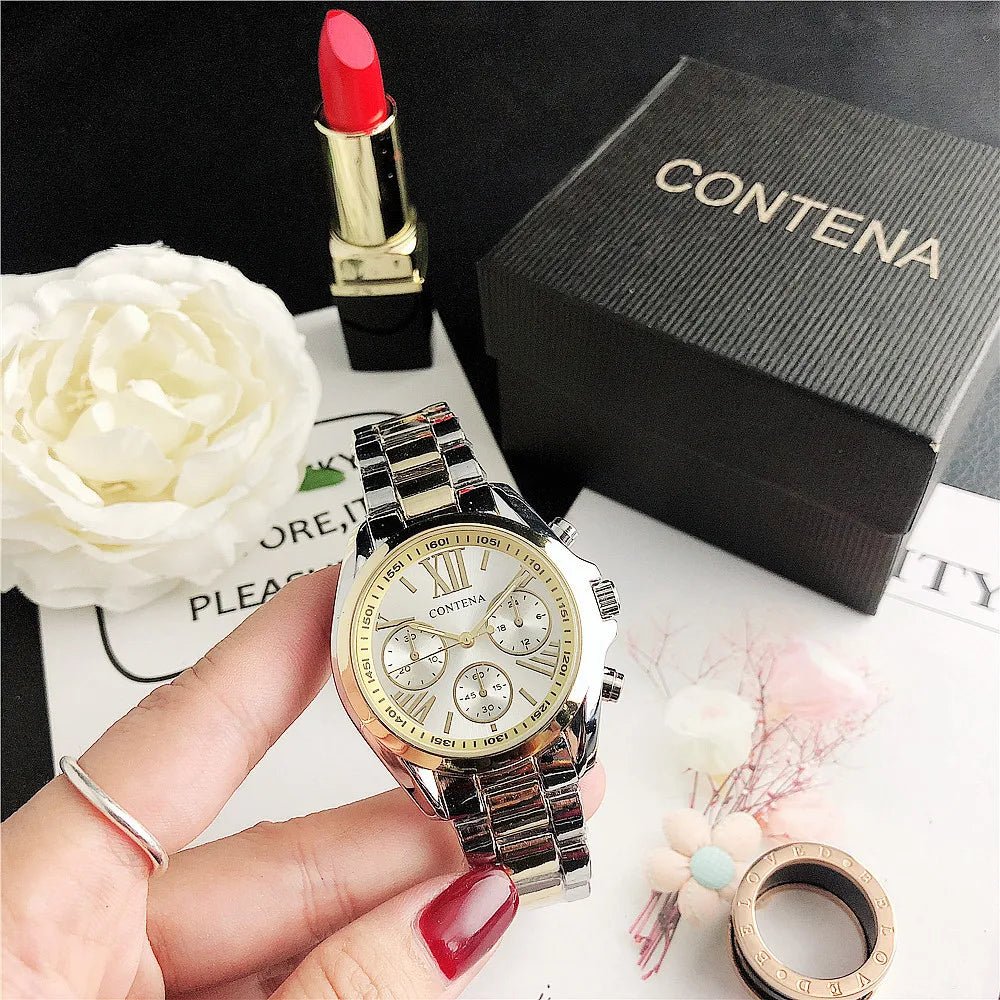 Relogio Feminino GENEVA Luxury Designers Brand Stainless Steel Silver Case Ladies Wrist Water Resistant Quartz Watches for Women - Simply Just Deals LLCRelogio Feminino GENEVA Luxury Designers Brand Stainless Steel Silver Case Ladies Wrist Water Resistant Quartz Watches for Women8b9c2603-5651-45a1-9178-1a66e8a29045Silver GoldRelogio Feminino GENEVA Luxury Designers Brand Stainless Steel Silver Case Ladies Wrist Water Resistant Quartz Watches for Women