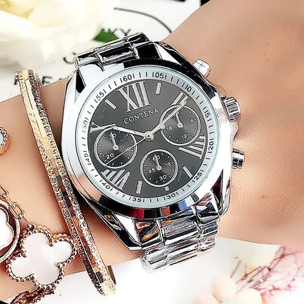 Relogio Feminino GENEVA Luxury Designers Brand Stainless Steel Silver Case Ladies Wrist Water Resistant Quartz Watches for Women - Simply Just Deals LLCRelogio Feminino GENEVA Luxury Designers Brand Stainless Steel Silver Case Ladies Wrist Water Resistant Quartz Watches for Women8b5f77c7-55e4-4708-9599-2ab60d1fa4a5Silver Rose GoldRelogio Feminino GENEVA Luxury Designers Brand Stainless Steel Silver Case Ladies Wrist Water Resistant Quartz Watches for Women