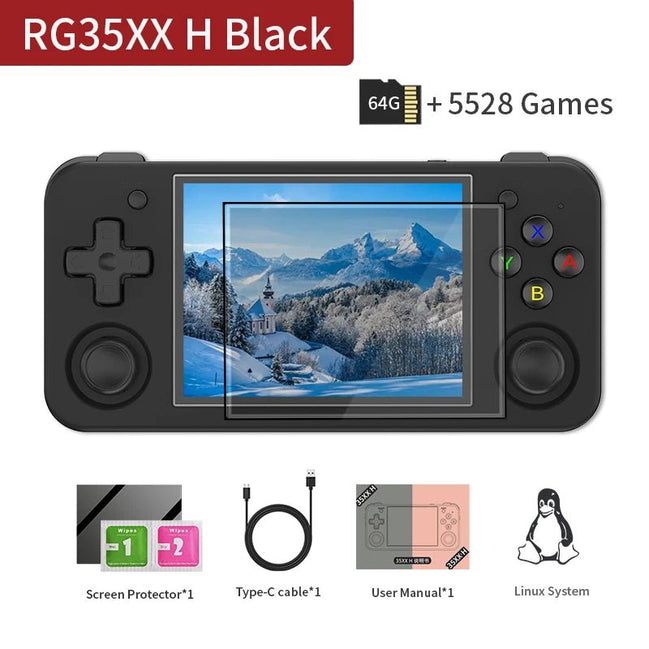 RG35XX H Handheld Game Console Linux 3.5 Inch IPS Screen H700 Retro Video Games Player 3300Mah 64G 5528 Classic Games - Simply Just Deals LLCRG35XX H Handheld Game Console Linux 3.5 Inch IPS Screen H700 Retro Video Games Player 3300Mah 64G 5528 Classic Games8c513c91-dd8a-48d2-be3b-90db63abdd02Black 64GRG35XX H Handheld Game Console Linux 3.5 Inch IPS Screen H700 Retro Video Games Player 3300Mah 64G 5528 Classic Games