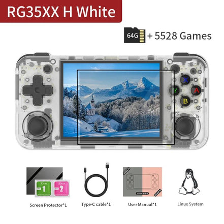 RG35XX H Handheld Game Console Linux 3.5 Inch IPS Screen H700 Retro Video Games Player 3300Mah 64G 5528 Classic Games - Simply Just Deals LLCRG35XX H Handheld Game Console Linux 3.5 Inch IPS Screen H700 Retro Video Games Player 3300Mah 64G 5528 Classic Games51845c9f-9d6b-49cc-a6ae-4ccda3d01a4fWhite Tr 64GRG35XX H Handheld Game Console Linux 3.5 Inch IPS Screen H700 Retro Video Games Player 3300Mah 64G 5528 Classic Games
