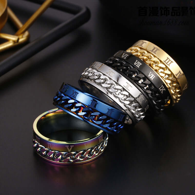 Roman Letter Rotatable Chain Rings Men Digital Titanium Steel RingFor Couple High Quality Multifunctional Bottle Opener Ring Spinner Jewelry Punk Gifts - Simply Just Deals LLCRoman Letter Rotatable Chain Rings Men Digital Titanium Steel RingFor Couple High Quality Multifunctional Bottle Opener Ring Spinner Jewelry Punk Gifts0CJZBLXLX15386 - Gold2 - 13Gold213Roman Letter Rotatable Chain Rings Men Digital Titanium Steel RingFor Couple High Quality Multifunctional Bottle Opener Ring Spinner Jewelry