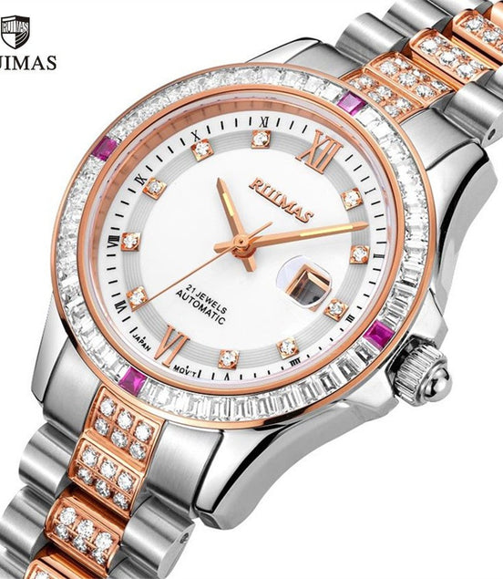 RUIMAS Sapphire Mechanical Women Watch Brand Luxury Steel Bracelet Ladies Fashion Watch Automatic Female Clock Reloj Mujer 6740 - Simply Just Deals LLCRUIMAS Sapphire Mechanical Women Watch Brand Luxury Steel Bracelet Ladies Fashion Watch Automatic Female Clock Reloj Mujer 6740(store front) default390691033Rose SilverRUIMAS Sapphire Mechanical Women Watch Brand Luxury Steel Bracelet Ladies Fashion Watch Automatic Female Clock Reloj Mujer 6740 - 0