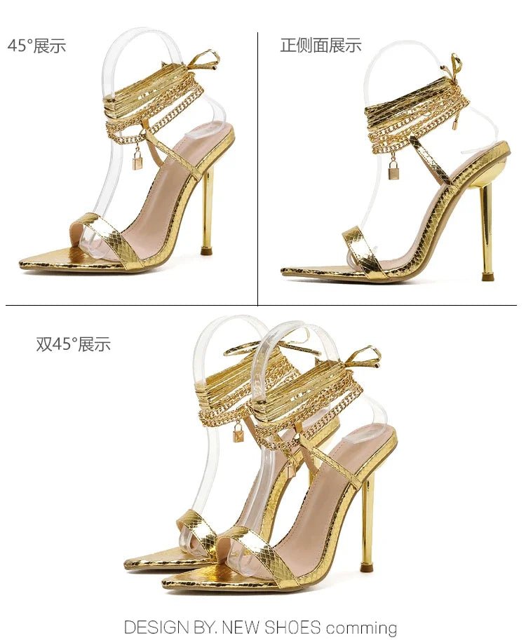 Sexy Pointed Head Peep Toe Stiletto Sandals for Women Chain Ankle Straps Roman Shoes Summer Thin High Heels Party Sandalias - Simply Just Deals LLCSexy Pointed Head Peep Toe Stiletto Sandals for Women Chain Ankle Straps Roman Shoes Summer Thin High Heels Party Sandalias14:29;200000124:100013888WHITE40Sexy Pointed Head Peep Toe Stiletto Sandals for Women Chain Ankle Straps Roman Shoes Summer Thin High Heels Party Sandalias