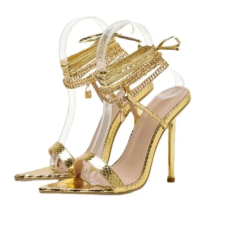Sexy Pointed Head Peep Toe Stiletto Sandals for Women Chain Ankle Straps Roman Shoes Summer Thin High Heels Party Sandalias - Simply Just Deals LLCSexy Pointed Head Peep Toe Stiletto Sandals for Women Chain Ankle Straps Roman Shoes Summer Thin High Heels Party Sandalias14:29;200000124:100013888WHITE40Sexy Pointed Head Peep Toe Stiletto Sandals for Women Chain Ankle Straps Roman Shoes Summer Thin High Heels Party Sandalias
