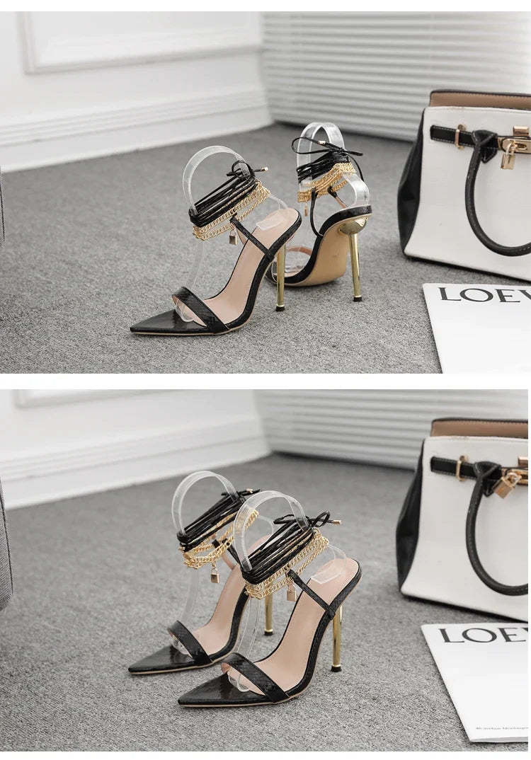Sexy Pointed Head Peep Toe Stiletto Sandals for Women Chain Ankle Straps Roman Shoes Summer Thin High Heels Party Sandalias - Simply Just Deals LLCSexy Pointed Head Peep Toe Stiletto Sandals for Women Chain Ankle Straps Roman Shoes Summer Thin High Heels Party Sandalias14:29;200000124:100013888WHITE40Sexy Pointed Head Peep Toe Stiletto Sandals for Women Chain Ankle Straps Roman Shoes Summer Thin High Heels Party Sandalias