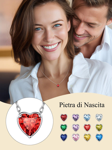 Silver Necklace 925 Sterling Silver Birthstone Love Heart Necklace Valentine'S Day Gift for Her - Simply Just Deals LLCSilver Necklace 925 Sterling Silver Birthstone Love Heart Necklace Valentine'S Day Gift for Herb78bac88-3df6-4c5c-b23e-4d1fdfc6fee6NecklaceJuly - RubySilver Necklace 925 Sterling Silver Birthstone Love Heart Necklace Valentine'S Day Gift for Her