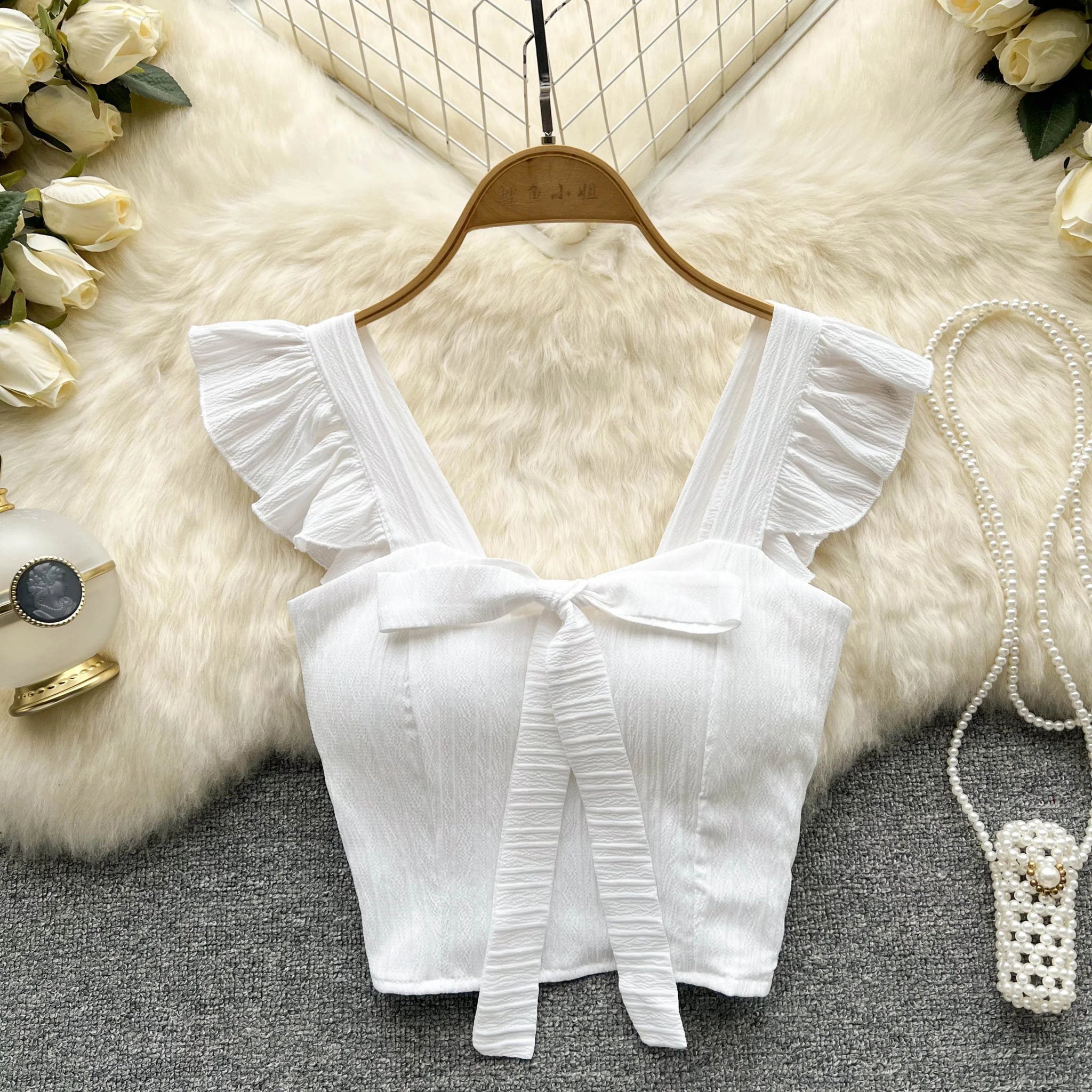 SINGREINY Summer Solid Ruffled Camis Women Square Neck Sleeveless Bow Elastic Waist Strap Top Ladies Sweet Korea Short Tank Top - Simply Just Deals LLCSINGREINY Summer Solid Ruffled Camis Women Square Neck Sleeveless Bow Elastic Waist Strap Top Ladies Sweet Korea Short Tank Top5162c84d-dbd2-4269-932c-09807e180445WhiteOne SizeSINGREINY Summer Solid Ruffled Camis Women Square Neck Sleeveless Bow Elastic Waist Strap Top Ladies Sweet Korea Short Tank Top