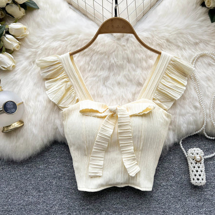 SINGREINY Summer Solid Ruffled Camis Women Square Neck Sleeveless Bow Elastic Waist Strap Top Ladies Sweet Korea Short Tank Top - Simply Just Deals LLCSINGREINY Summer Solid Ruffled Camis Women Square Neck Sleeveless Bow Elastic Waist Strap Top Ladies Sweet Korea Short Tank Top799db9e1-97c3-4133-857d-dd9574444263YellowOne SizeSINGREINY Summer Solid Ruffled Camis Women Square Neck Sleeveless Bow Elastic Waist Strap Top Ladies Sweet Korea Short Tank Top