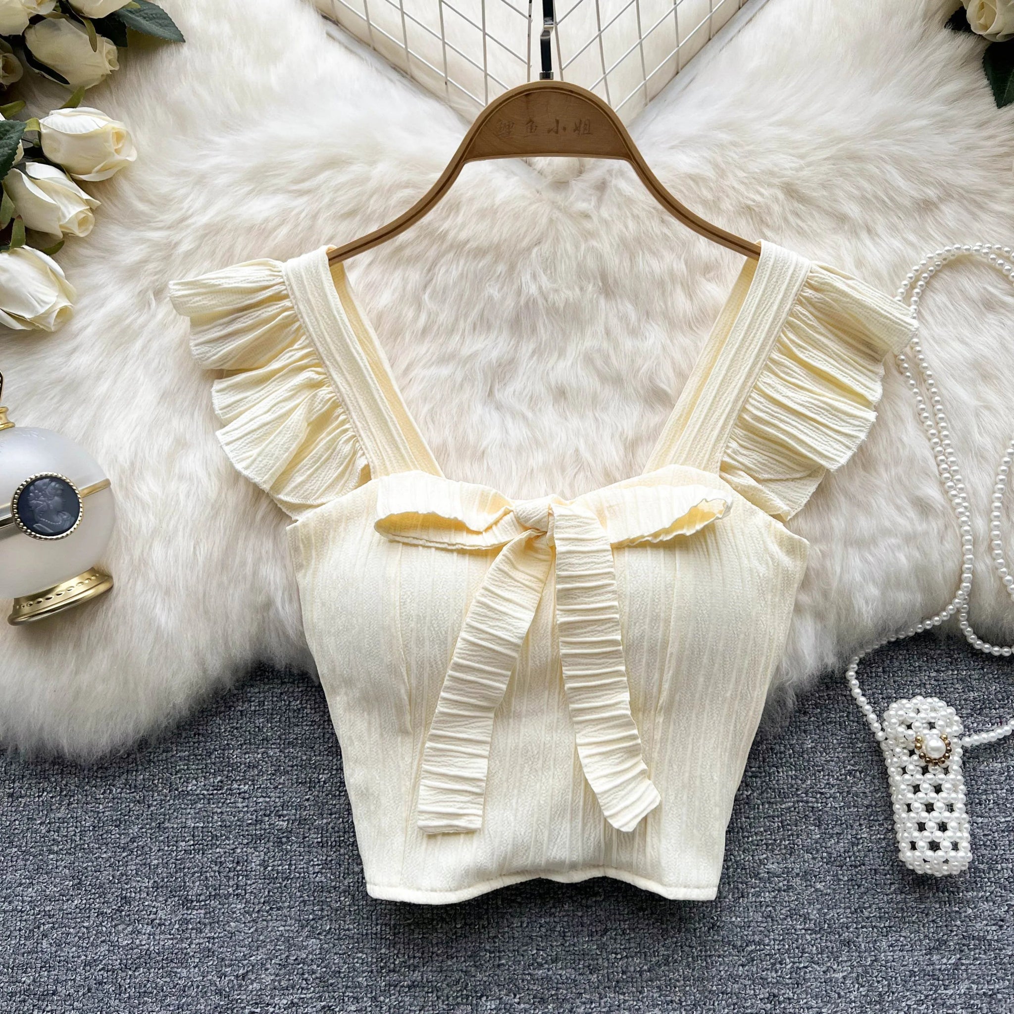 SINGREINY Summer Solid Ruffled Camis Women Square Neck Sleeveless Bow Elastic Waist Strap Top Ladies Sweet Korea Short Tank Top - Simply Just Deals LLCSINGREINY Summer Solid Ruffled Camis Women Square Neck Sleeveless Bow Elastic Waist Strap Top Ladies Sweet Korea Short Tank Top799db9e1-97c3-4133-857d-dd9574444263YellowOne SizeSINGREINY Summer Solid Ruffled Camis Women Square Neck Sleeveless Bow Elastic Waist Strap Top Ladies Sweet Korea Short Tank Top