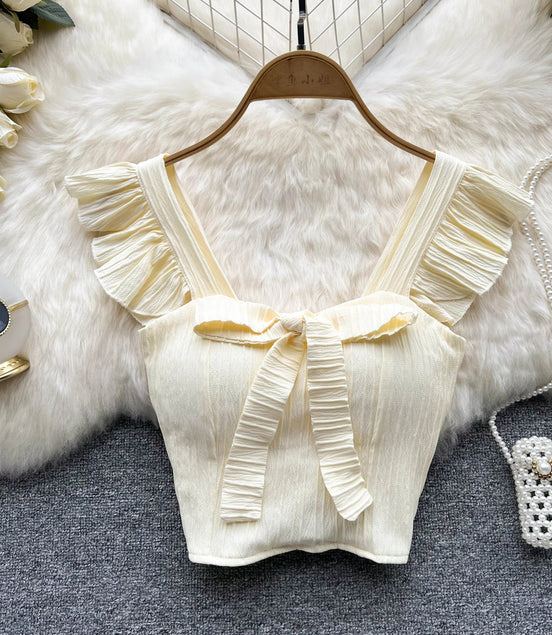 SINGREINY Summer Solid Ruffled Camis Women Square Neck Sleeveless Bow Elastic Waist Strap Top Ladies Sweet Korea Short Tank Top - Simply Just Deals LLCSINGREINY Summer Solid Ruffled Camis Women Square Neck Sleeveless Bow Elastic Waist Strap Top Ladies Sweet Korea Short Tank Top799db9e1-97c3-4133-857d-dd9574444263YellowOne SizeSINGREINY Summer Solid Ruffled Camis Women Square Neck Sleeveless Bow Elastic Waist Strap Top Ladies Sweet Korea Short Tank Top