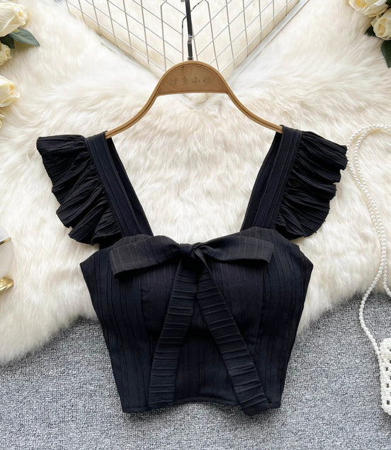 SINGREINY Summer Solid Ruffled Camis Women Square Neck Sleeveless Bow Elastic Waist Strap Top Ladies Sweet Korea Short Tank Top - Simply Just Deals LLCSINGREINY Summer Solid Ruffled Camis Women Square Neck Sleeveless Bow Elastic Waist Strap Top Ladies Sweet Korea Short Tank Topb22274fb-ca89-4ba2-a291-350c7a255c46BlackOne SizeSINGREINY Summer Solid Ruffled Camis Women Square Neck Sleeveless Bow Elastic Waist Strap Top Ladies Sweet Korea Short Tank Top