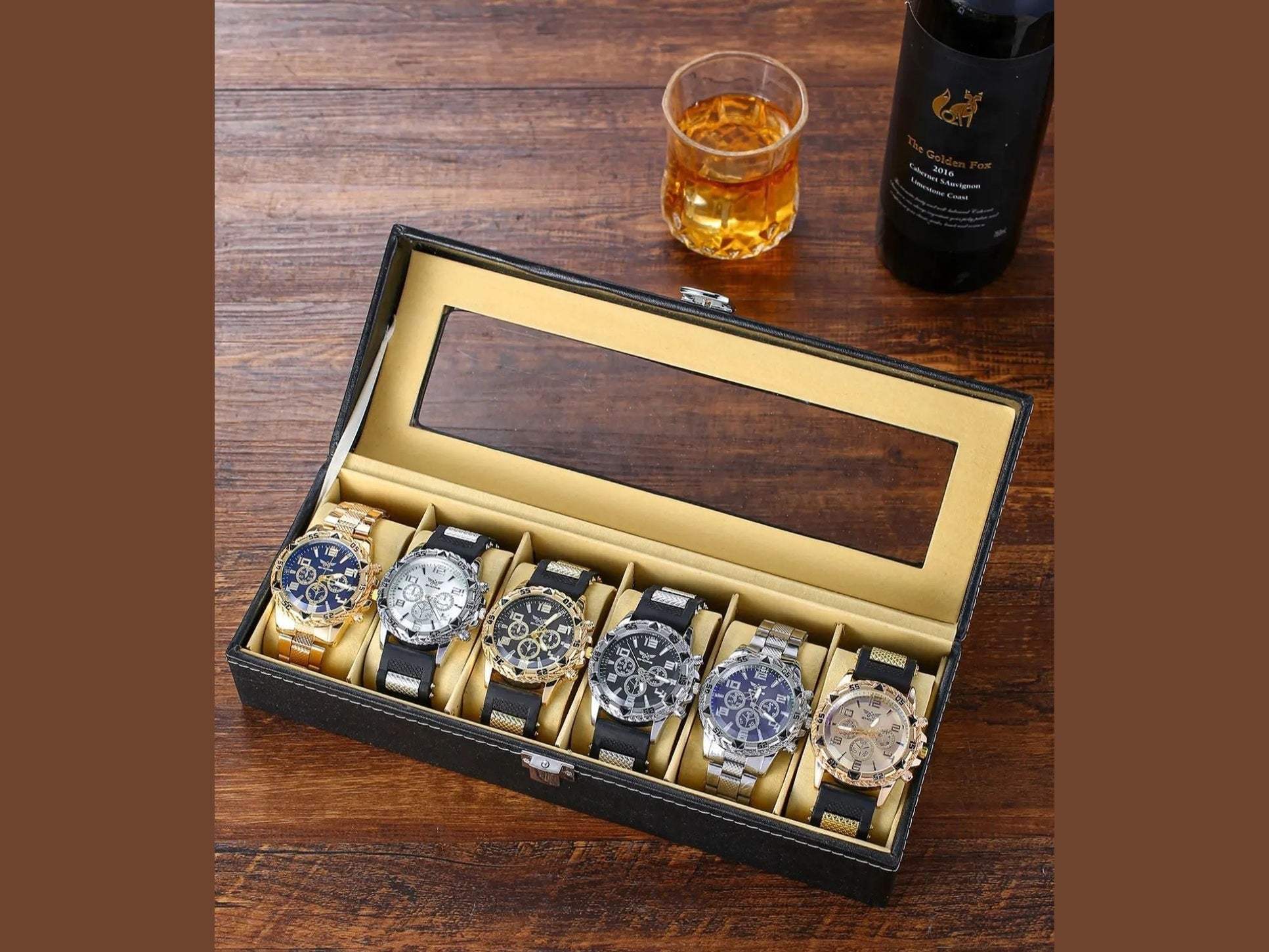 Six - Piece Boxed Watch Men's Steel Band Fashion Party Dress Watch Men's Gift - Simply Just Deals LLCSix - Piece Boxed Watch Men's Steel Band Fashion Party Dress Watch Men's Gift52D90D3575824D3998E2C5D4C831DE06Package TwoSix - Piece Boxed Watch Men's Steel Band Fashion Party Dress Watch Men's Gift