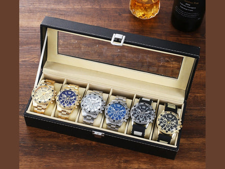 Six - Piece Boxed Watch Men's Steel Band Fashion Party Dress Watch Men's Gift - Simply Just Deals LLCSix - Piece Boxed Watch Men's Steel Band Fashion Party Dress Watch Men's GiftA2F37849CBF34A429721DA78DF924208Package One (No Eagle Logo)Six - Piece Boxed Watch Men's Steel Band Fashion Party Dress Watch Men's Gift