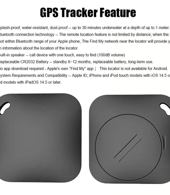Smart Bluetooth GPS Tracker Work with Apple Find My APP ITag Anti Lost Reminder Device MFI Rated Locator Car Key Pet Kids Finder - Simply Just Deals LLCSmart Bluetooth GPS Tracker Work with Apple Find My APP ITag Anti Lost Reminder Device MFI Rated Locator Car Key Pet Kids Finder200000828201335940BlackBlackSmart Bluetooth GPS Tracker Work with Apple Find My APP ITag Anti Lost Reminder Device MFI Rated Locator Car Key Pet Kids Finder