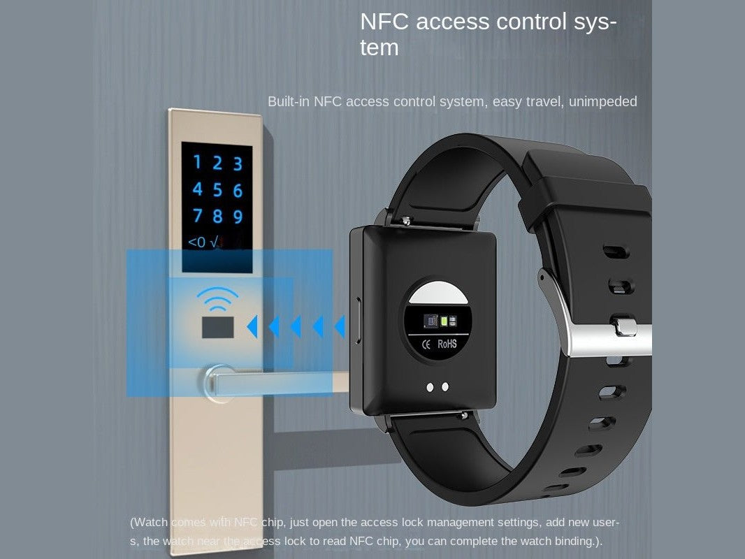 Smart Watch Heart Rate Blood Pressure Temperature Sleep Monitoring Smart Sports Watch NFC Access Control Wristband - Simply Just Deals LLCSmart Watch Heart Rate Blood Pressure Temperature Sleep Monitoring Smart Sports Watch NFC Access Control Wristband9E6A37AB144C42B4A6A37BB39E19FEA3BlackSmart Watch Heart Rate Blood Pressure Temperature Sleep Monitoring Smart Sports Watch NFC Access Control Wristband