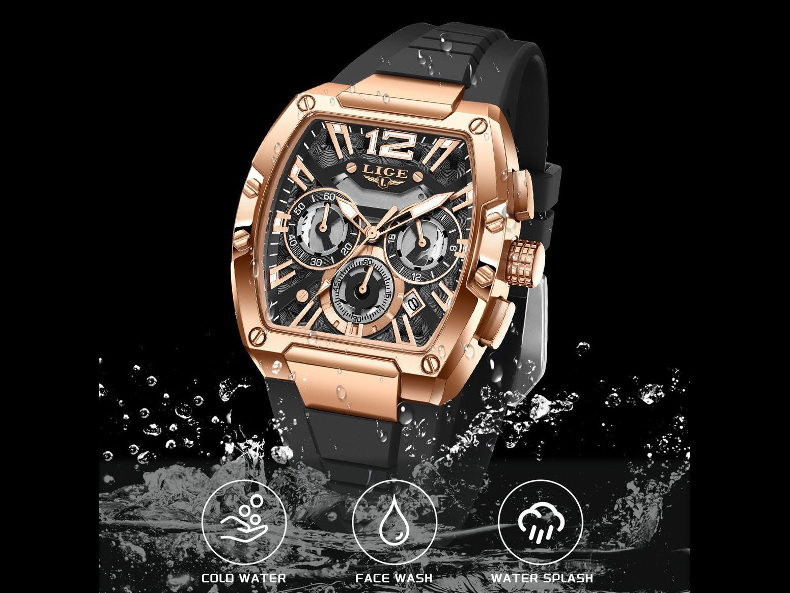 Sports Watch Multifunctional Waterproof Luminous Calendar - Simply Just Deals LLCSports Watch Multifunctional Waterproof Luminous CalendarCJNS247314705EVGold BlackSports Watch Multifunctional Waterproof Luminous Calendar
