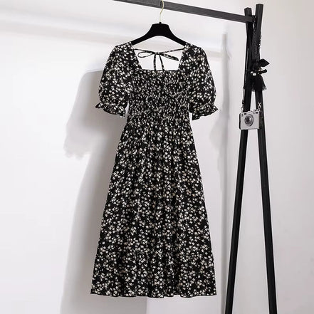 Spring Summer Chiffon Dresses Fashion Female Elastic Waist Short Sleeve Pleated Casual Dress Women A - Line Dresses Vestidos - Simply Just Deals LLCSpring Summer Chiffon Dresses Fashion Female Elastic Waist Short Sleeve Pleated Casual Dress Women A - Line Dresses Vestidos0a5901df-08ac-4c2e-97c8-478cf3f9d00aHeisexiaohuaOne SizeSpring Summer Chiffon Dresses Fashion Female Elastic Waist Short Sleeve Pleated Casual Dress Women A - Line Dresses Vestidos