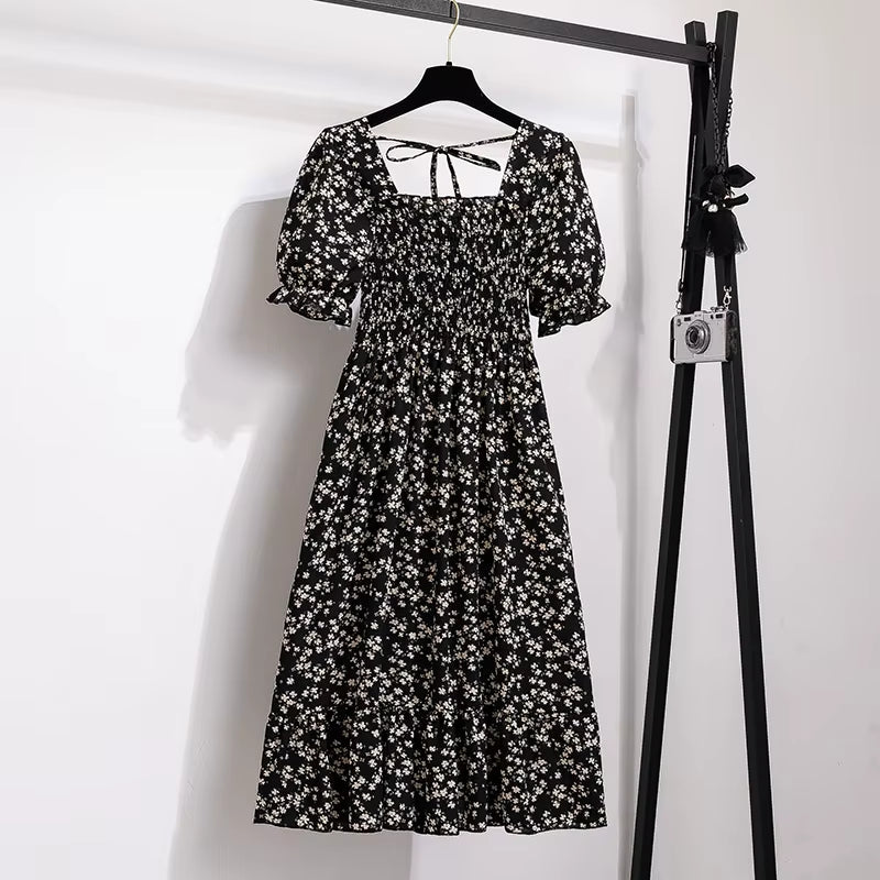Spring Summer Chiffon Dresses Fashion Female Elastic Waist Short Sleeve Pleated Casual Dress Women A - Line Dresses Vestidos - Simply Just Deals LLCSpring Summer Chiffon Dresses Fashion Female Elastic Waist Short Sleeve Pleated Casual Dress Women A - Line Dresses Vestidos0a5901df-08ac-4c2e-97c8-478cf3f9d00aHeisexiaohuaOne SizeSpring Summer Chiffon Dresses Fashion Female Elastic Waist Short Sleeve Pleated Casual Dress Women A - Line Dresses Vestidos