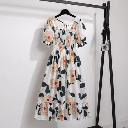 Spring Summer Chiffon Dresses Fashion Female Elastic Waist Short Sleeve Pleated Casual Dress Women A - Line Dresses Vestidos - Simply Just Deals LLCSpring Summer Chiffon Dresses Fashion Female Elastic Waist Short Sleeve Pleated Casual Dress Women A - Line Dresses Vestidos09c62c31-85ca-4271-91d9-902d87b0f8a5OufenOne SizeSpring Summer Chiffon Dresses Fashion Female Elastic Waist Short Sleeve Pleated Casual Dress Women A - Line Dresses Vestidos