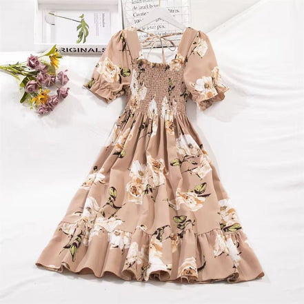 Spring Summer Chiffon Dresses Fashion Female Elastic Waist Short Sleeve Pleated Casual Dress Women A - Line Dresses Vestidos - Simply Just Deals LLCSpring Summer Chiffon Dresses Fashion Female Elastic Waist Short Sleeve Pleated Casual Dress Women A - Line Dresses Vestidosde4179ce-25c4-4644-8043-5f8c1c851380KaqixuelianhuaOne SizeSpring Summer Chiffon Dresses Fashion Female Elastic Waist Short Sleeve Pleated Casual Dress Women A - Line Dresses Vestidos