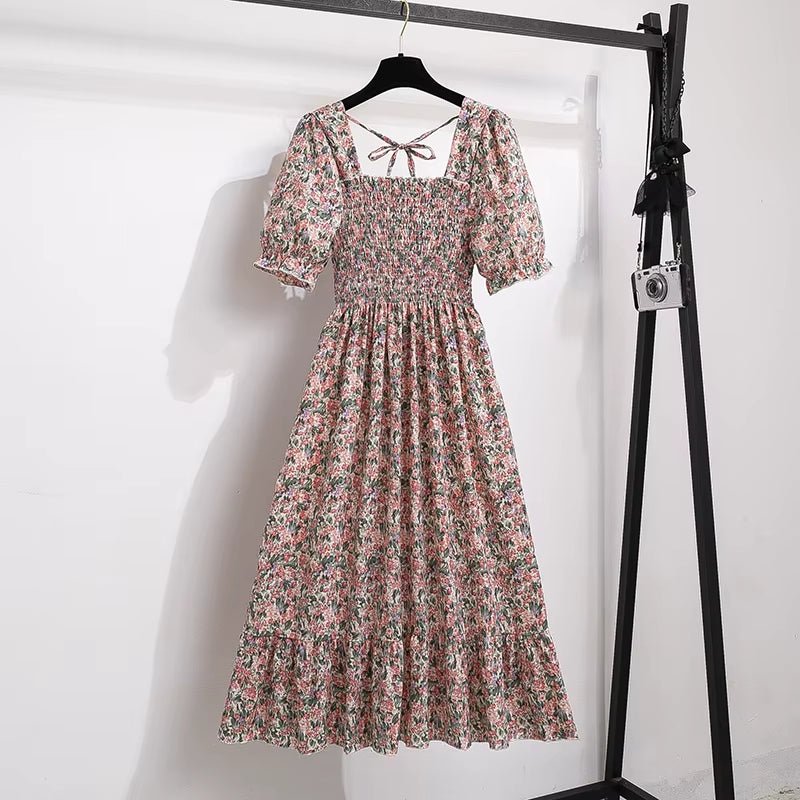 Spring Summer Chiffon Dresses Fashion Female Elastic Waist Short Sleeve Pleated Casual Dress Women A - Line Dresses Vestidos - Simply Just Deals LLCSpring Summer Chiffon Dresses Fashion Female Elastic Waist Short Sleeve Pleated Casual Dress Women A - Line Dresses Vestidosa879a6cf-9679-41ff-9fa1-beb80f6d5639FensexiaosuihuaOne SizeSpring Summer Chiffon Dresses Fashion Female Elastic Waist Short Sleeve Pleated Casual Dress Women A - Line Dresses Vestidos