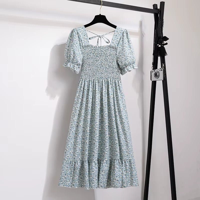 Spring Summer Chiffon Dresses Fashion Female Elastic Waist Short Sleeve Pleated Casual Dress Women A - Line Dresses Vestidos - Simply Just Deals LLCSpring Summer Chiffon Dresses Fashion Female Elastic Waist Short Sleeve Pleated Casual Dress Women A - Line Dresses Vestidosad1dc685-f503-40d0-9215-2fb250d52e37HuisexiaosuihuaOne SizeSpring Summer Chiffon Dresses Fashion Female Elastic Waist Short Sleeve Pleated Casual Dress Women A - Line Dresses Vestidos