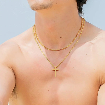 Stainless Steel Cross Necklaces for Men Layered Cuban Link Chain Rope Chain Mens Cross Necklaces Black Silver Gold Cross Pendant Necklace for Men Women 16 - 26 Inches - Simply Just Deals LLCStainless Steel Cross Necklaces for Men Layered Cuban Link Chain Rope Chain Mens Cross Necklaces Black Silver Gold Cross Pendant Necklace for Men Women 16 - 26 Inches6edfbc9c-eac4-4aeb-ad48-80f813bb6dd4Gold24In/26InStainless Steel Cross Necklaces for Men Layered Cuban Link Chain Rope Chain Mens Cross Necklace