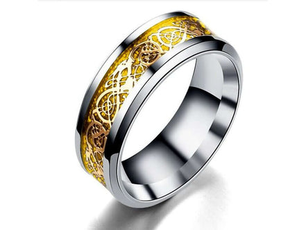 Stainless steel dragon pattern ring - Simply Just Deals LLCStainless steel dragon pattern ring0CJZBLXLX15156 - Gold and gold - 10thGold and gold10thStainless steel dragon pattern ring