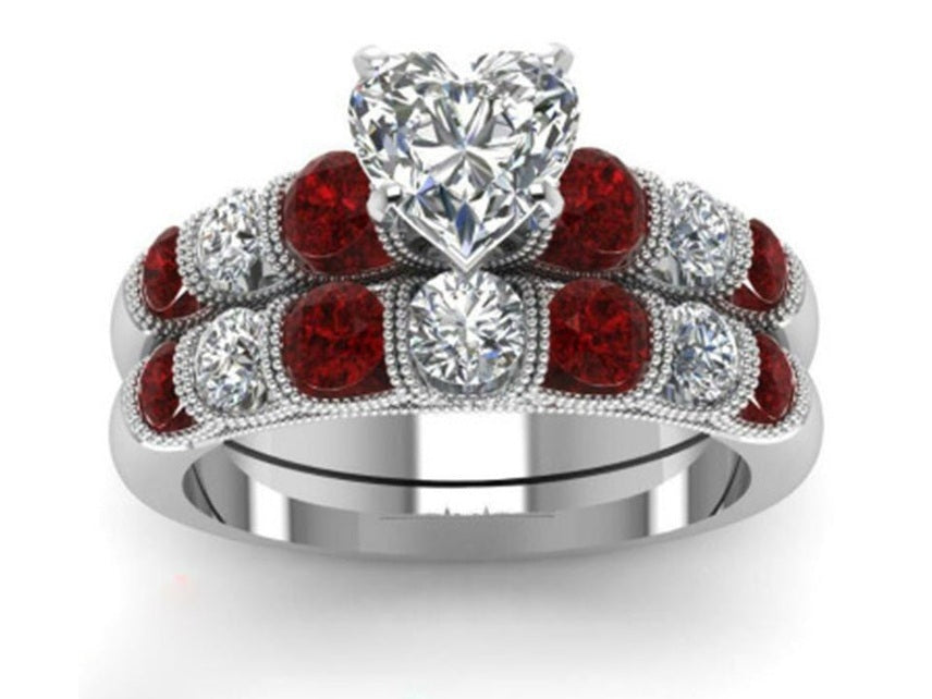 Statement Fashion Set Ring With Heart Shaped Diamonds - Simply Just Deals LLCStatement Fashion Set Ring With Heart Shaped Diamonds0CJLX144918001AZCR6351Size 6Statement Fashion Set Ring With Heart Shaped Diamonds