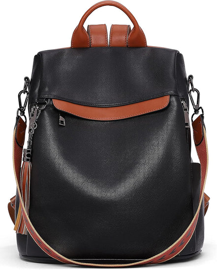 Stylish Anti - Theft PU Leather Backpack Purse for Women with Chic Tassel - Perfect Travel Shoulder Bag - Simply Just Deals LLCStylish Anti - Theft PU Leather Backpack Purse for Women with Chic Tassel - Perfect Travel Shoulder Bagac609557-ceb5-42cd-8e52-7bc9f181691dContrast BlackStylish Anti - Theft PU Leather Backpack Purse for Women with Chic Tassel - Perfect Travel Shoulder Bag