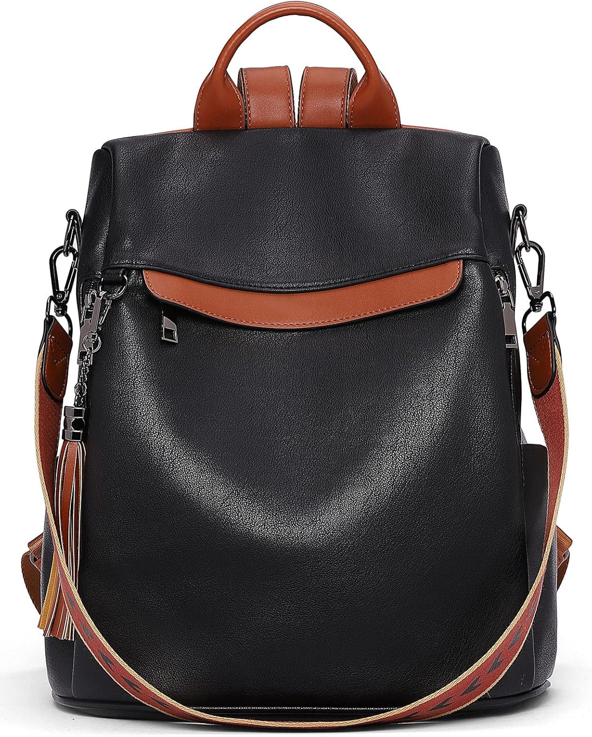 Stylish Anti - Theft PU Leather Backpack Purse for Women with Chic Tassel - Perfect Travel Shoulder Bag - Simply Just Deals LLCStylish Anti - Theft PU Leather Backpack Purse for Women with Chic Tassel - Perfect Travel Shoulder Bagac609557-ceb5-42cd-8e52-7bc9f181691dContrast BlackStylish Anti - Theft PU Leather Backpack Purse for Women with Chic Tassel - Perfect Travel Shoulder Bag