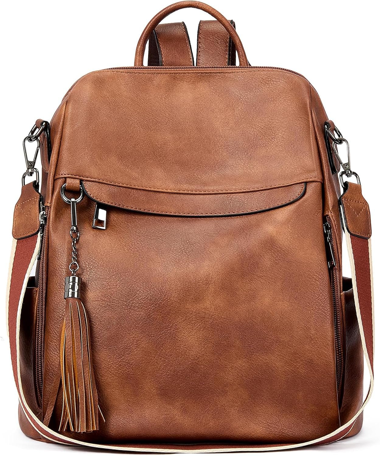 Stylish Anti - Theft PU Leather Backpack Purse for Women with Chic Tassel - Perfect Travel Shoulder Bag - Simply Just Deals LLCStylish Anti - Theft PU Leather Backpack Purse for Women with Chic Tassel - Perfect Travel Shoulder Bagcf6f110f-f4d1-440e-b91e-8d59d5af5f0fBrownStylish Anti - Theft PU Leather Backpack Purse for Women with Chic Tassel - Perfect Travel Shoulder Bag