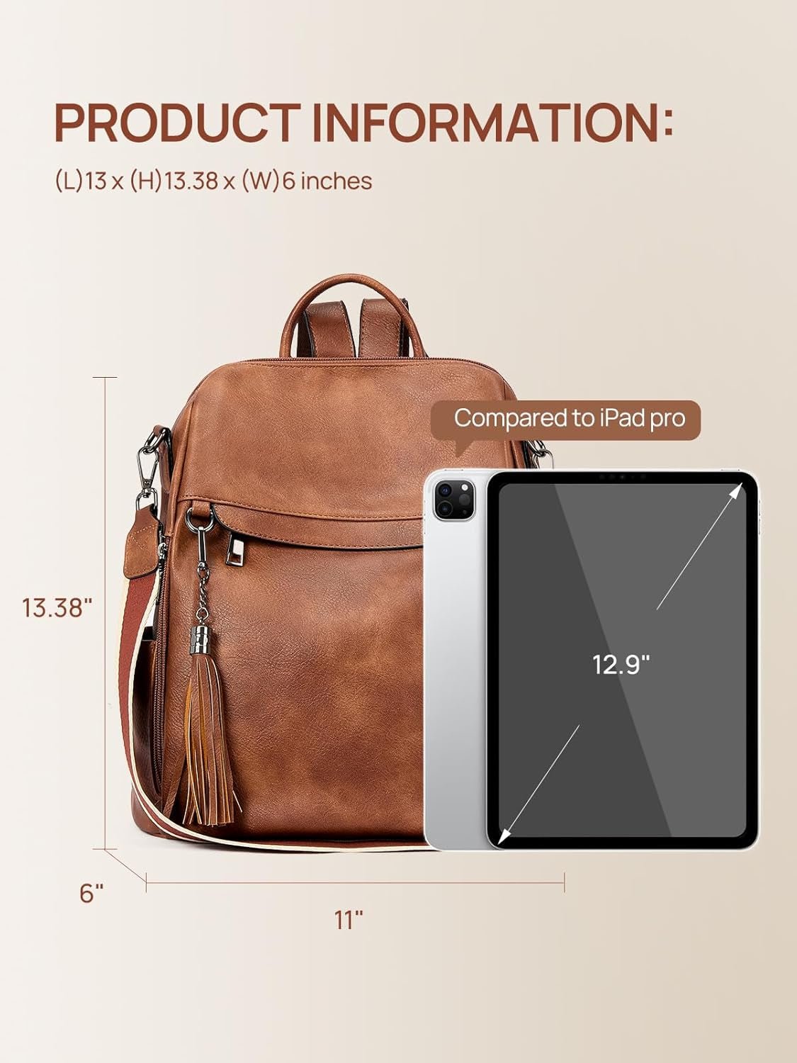 Stylish Anti - Theft PU Leather Backpack Purse for Women with Chic Tassel - Perfect Travel Shoulder Bag - Simply Just Deals LLCStylish Anti - Theft PU Leather Backpack Purse for Women with Chic Tassel - Perfect Travel Shoulder Bagcf6f110f-f4d1-440e-b91e-8d59d5af5f0fBrownStylish Anti - Theft PU Leather Backpack Purse for Women with Chic Tassel - Perfect Travel Shoulder Bag