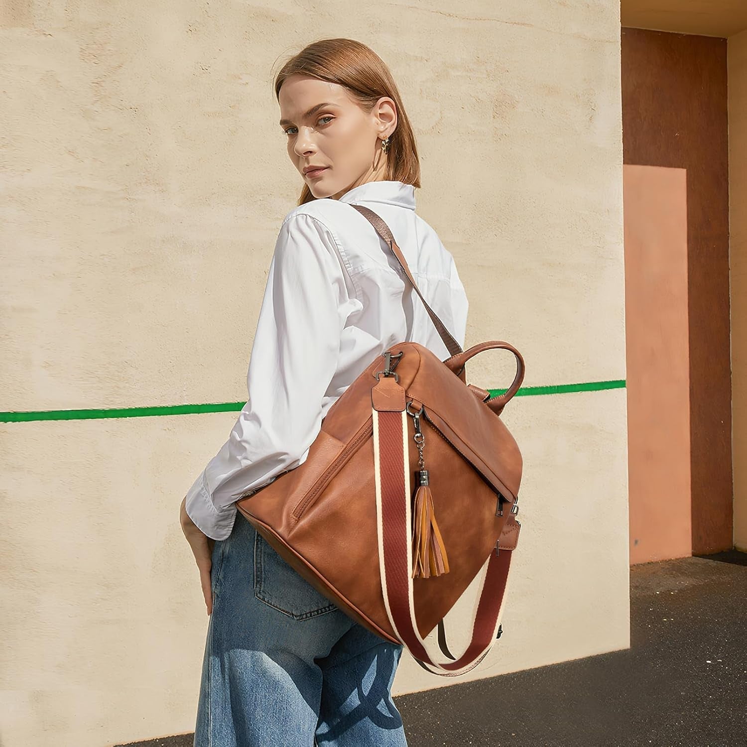 Stylish Anti - Theft PU Leather Backpack Purse for Women with Chic Tassel - Perfect Travel Shoulder Bag - Simply Just Deals LLCStylish Anti - Theft PU Leather Backpack Purse for Women with Chic Tassel - Perfect Travel Shoulder Bagcf6f110f-f4d1-440e-b91e-8d59d5af5f0fBrownStylish Anti - Theft PU Leather Backpack Purse for Women with Chic Tassel - Perfect Travel Shoulder Bag