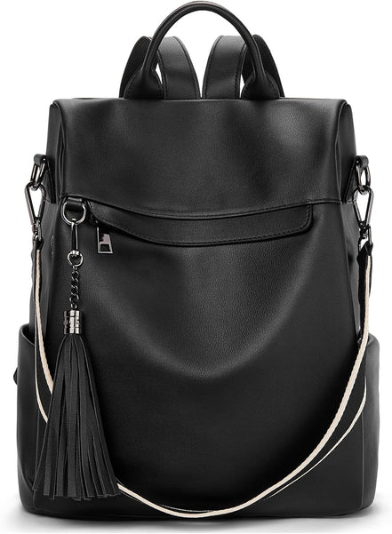 Stylish Anti - Theft PU Leather Backpack Purse for Women with Chic Tassel - Perfect Travel Shoulder Bag - Simply Just Deals LLCStylish Anti - Theft PU Leather Backpack Purse for Women with Chic Tassel - Perfect Travel Shoulder Bag71b1a89d-2bbc-4936-af56-1be0feecb319Pure BlackStylish Anti - Theft PU Leather Backpack Purse for Women with Chic Tassel - Perfect Travel Shoulder Bag