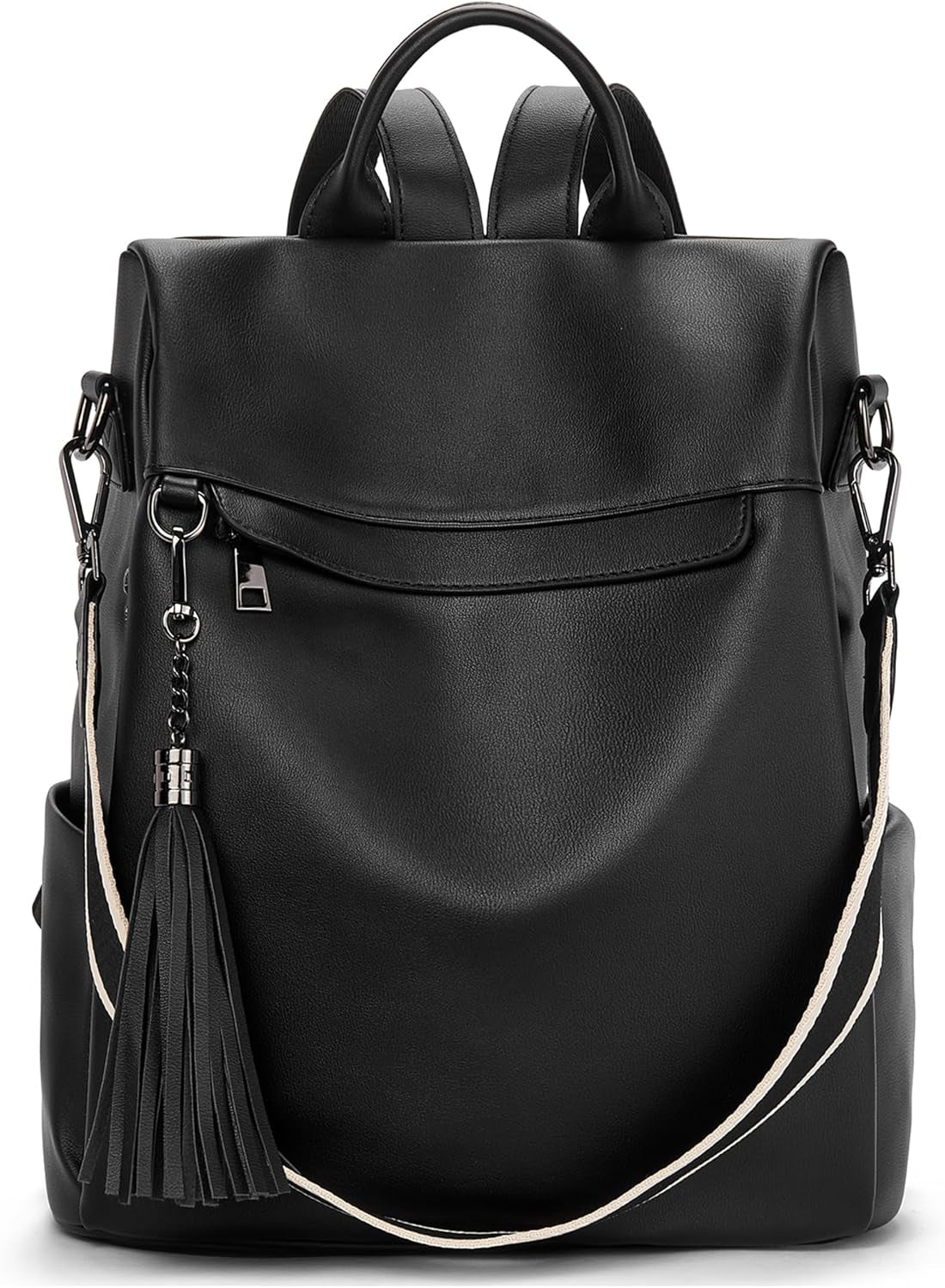 Stylish Anti - Theft PU Leather Backpack Purse for Women with Chic Tassel - Perfect Travel Shoulder Bag - Simply Just Deals LLCStylish Anti - Theft PU Leather Backpack Purse for Women with Chic Tassel - Perfect Travel Shoulder Bag71b1a89d-2bbc-4936-af56-1be0feecb319Pure BlackStylish Anti - Theft PU Leather Backpack Purse for Women with Chic Tassel - Perfect Travel Shoulder Bag